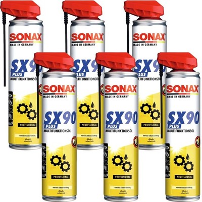 6x Sonax SX90 Plus Multifunktionsöl Easy-Spray Rostlöser Schmiermittel Pflege-Öl
