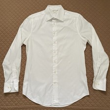 Suitsupply traveller shirt Men 15/38 White Slim fit Cotton Dress Up Casual City