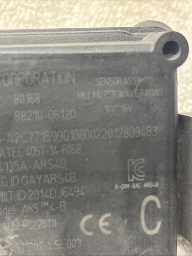 2018 - 2020 88210-06120 Toyota Camry Front Distance Adaptive Cruise Wave Sensor - Picture 4 of 4