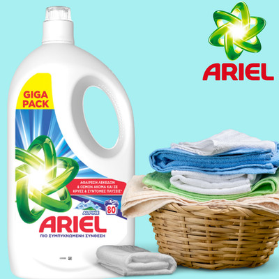 Ariel Universal Alpine Waschgel, 80 Waschgänge, 3,6 l