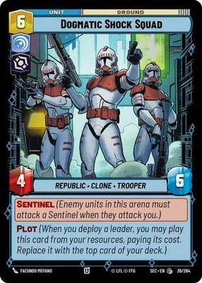 3X-Dogmatic Shock Squad-SWU06-Secrets of Power-Star Wars Unlimited