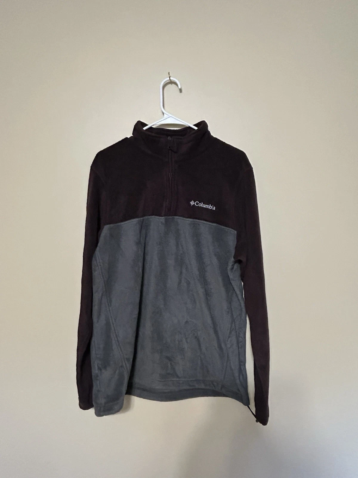 Columbia Men's Steens Mountain Half Zip Fleece Pullover two-tone brown and gray