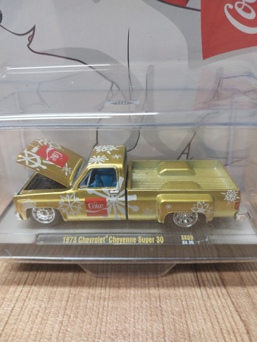 2024 M2 Machines Coca Cola Christmas 1973 Chevrolet Cheyenne Super 30 SK09 - Picture 2 of 4