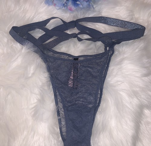 Victoria Secret Very Sexy Panty L Brazilian Strap Shimmer High Waist Lace New - Picture 3 of 10
