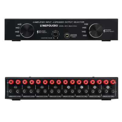 4 Input 4 output Power Amplifier Speaker Selector Switcher Speaker Switch