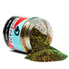 2oz Mango Tango 0.015 Orange Gold Green Metal Flake - Solvent Resistant Glitter
