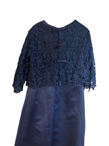 Lan Ting Blue Mother In Law Dress, Size 18, Formal Occasion, Blue, Floral Lace - Picture 5 of 24