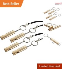 Emergency Whistles Set Aluminum Alloy Loud Signaling Camping Hiking Rescue