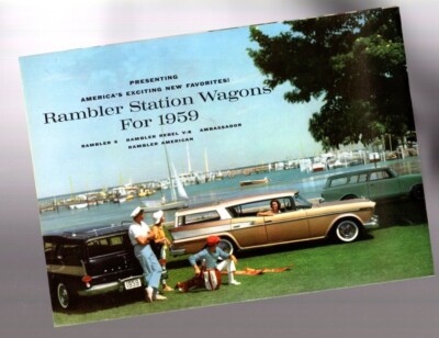 1959 RAMBLER Station Wagons Brochure/Catalog/Flyer: 6, V-8, AMBASSADOR,AMERICAN