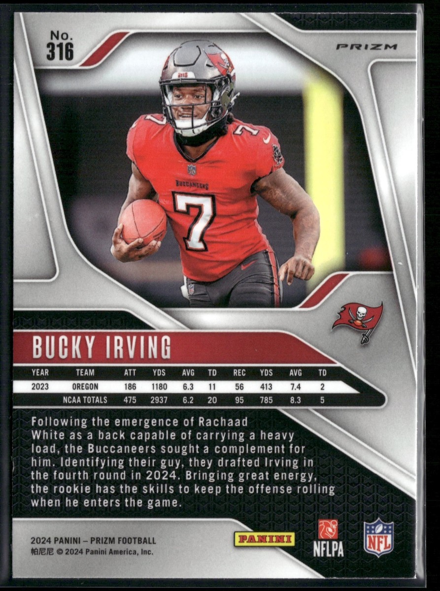2024 Panini Prizm Orange Lazer Bucky Irving Tampa Bay