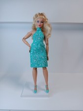 Dress For Curvy Doll Aqua
