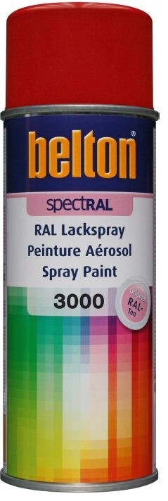 Vernice Spray Lucido Rosso Fuoco Ral 3000 Belton Spectral Molto Resistente