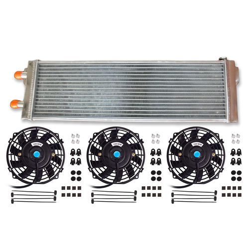Air to Water Intercooler Turbo Aluminum Liquid Heat Exchanger Universal