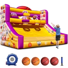 Giant Inflatable Basketball Arcade Game for kids w/ Blowers and Basketballs