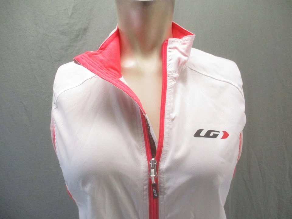 NUEVO CON ETIQUETAS Louis Garneau Talla L Mujer Blanco Cremallera Completa Cuello Soporte Chaleco de Ciclismo 587 Foto 2 de 4