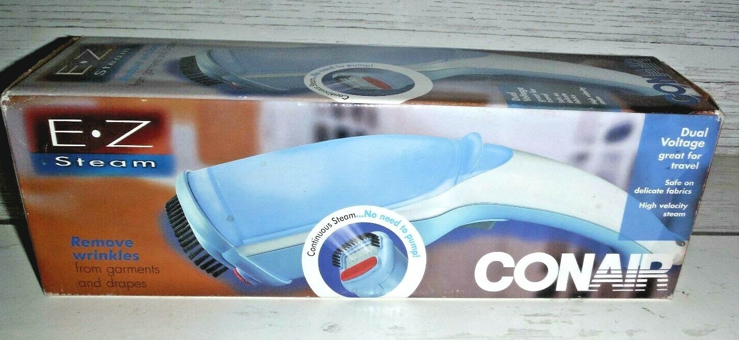 New Conair HandHeld Fabric Steamer EZ Steam Dual Voltage GS15 eBay