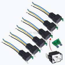 6Pack 12V 30A Fuse Relay Switch Harness Set SPST 4Pin 14 AWG Hot Wires Fast