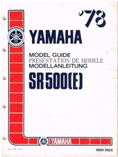 YAMAHA SR650-E NEW MODEL LAUNCH : 1978 TECHNICAL DATA & SPECIFICATION GUIDE