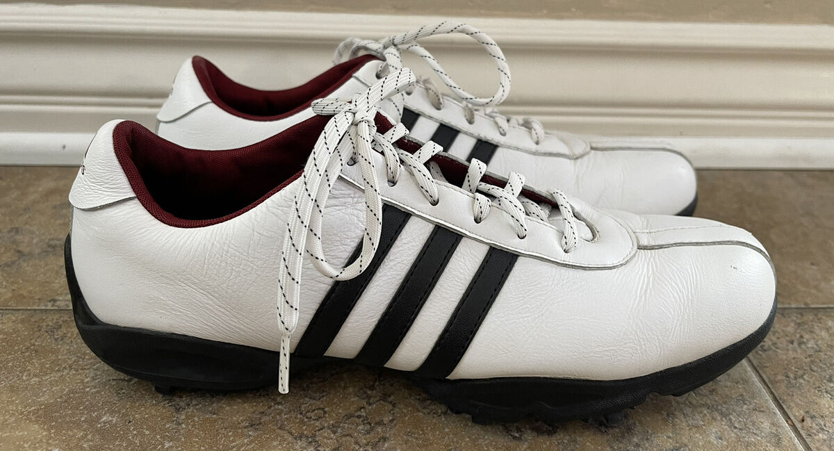 ADIDAS Z-Traxion White Black /Red Leather Golf Shoes Size ADIDAS Z-Traxion White Black /Red Leather Golf Shoes Size
