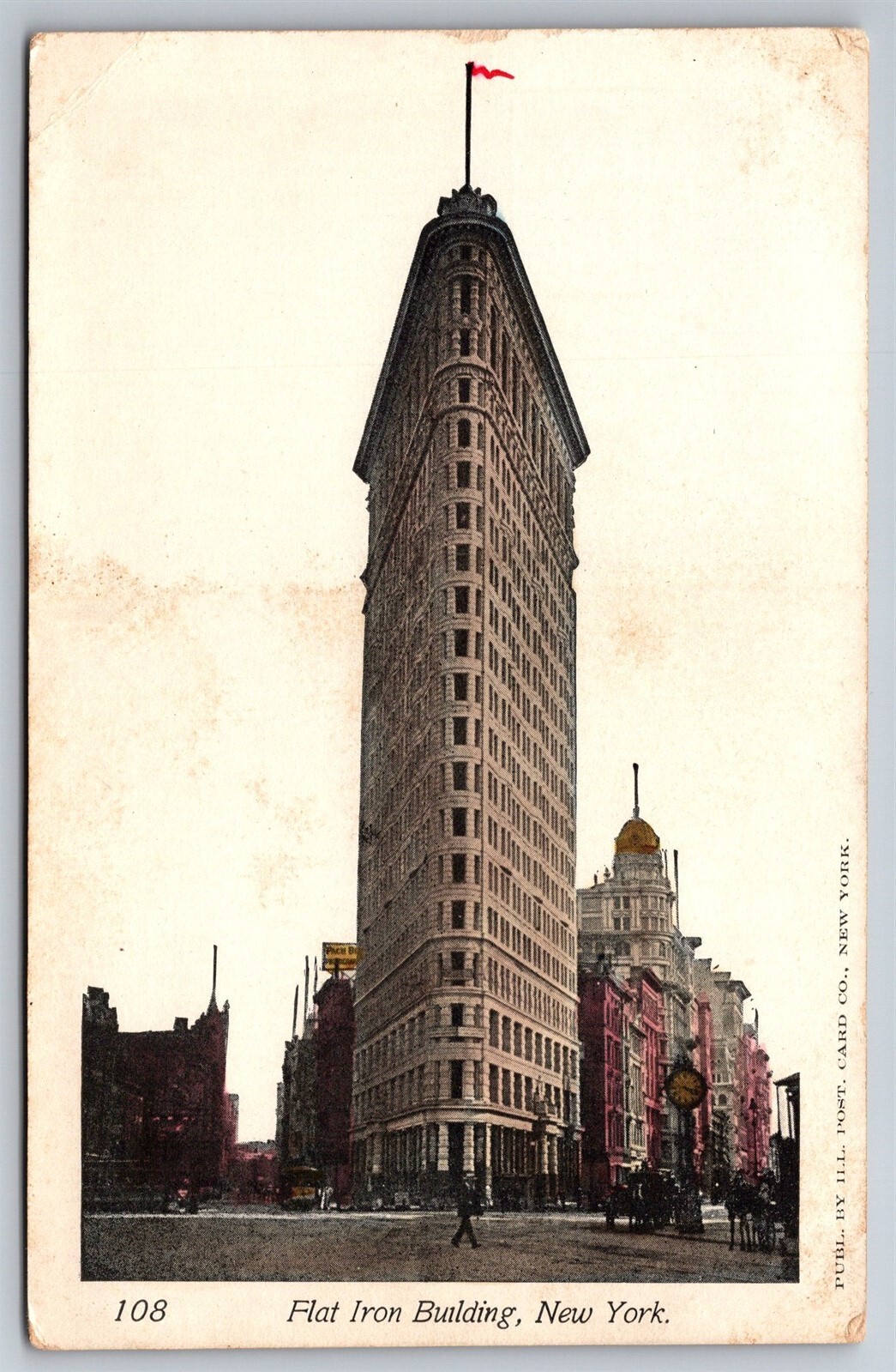 Flat Iron Building New York City NY Street View Horse & Buggy C1901 Postcard J23-image