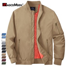 Men's Windbreaker Warm Bomber Jackets Padded Spring Lightweight Casual Work Coat