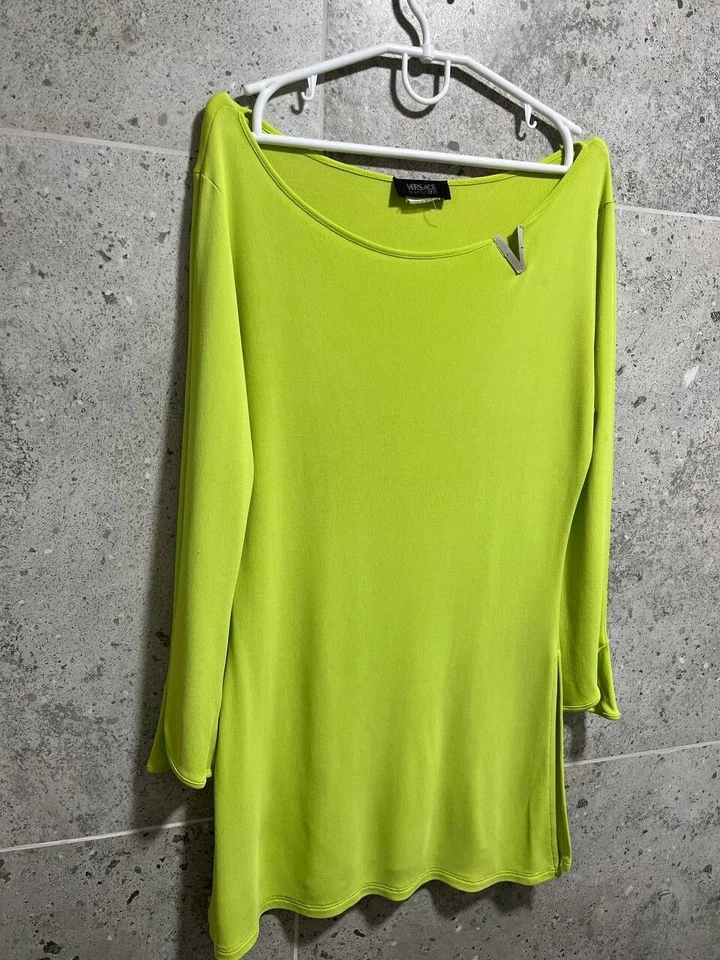 Versace Traje Mujer Suéter Falda Verde Conjunto Talla L Foto 4 de 4
