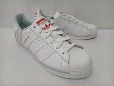 Adidas Kids Originals Superstar J Casual School Shoes FZ6254 White Blue Sz 6.5
