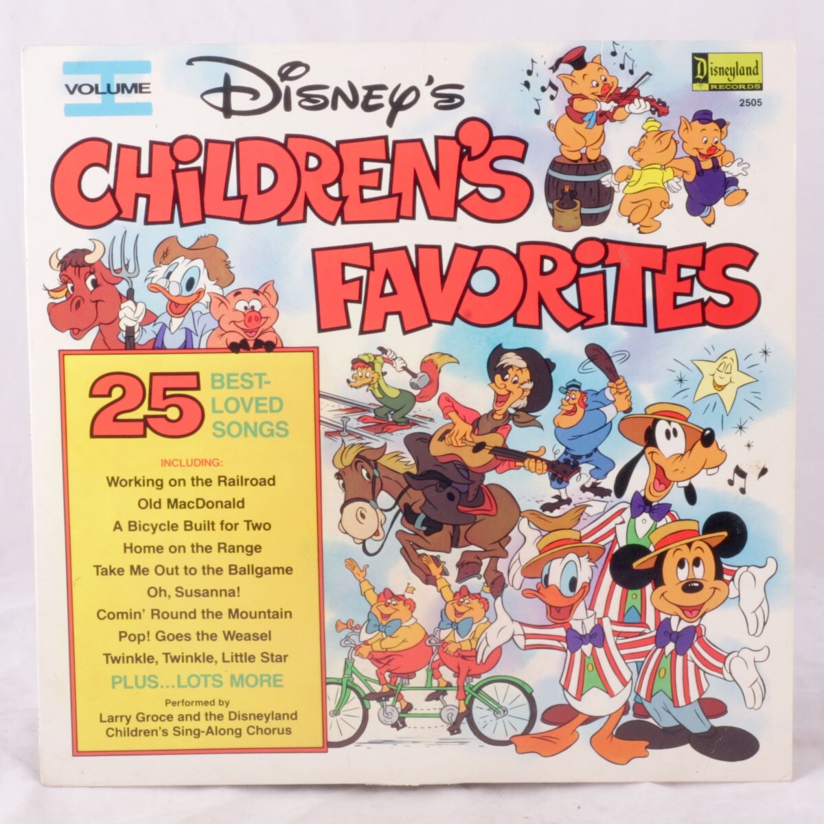 Disney's CHILDREN'S FAVORITES Vol. I - 33RPM LP Record 25 Best