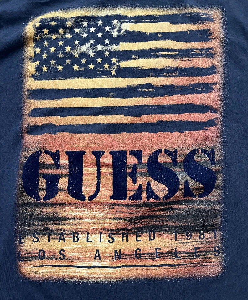 Guess T-Shirt Kids XL (14-16) Girls Dark Blue Graphic Tee 100% cotton - Image 2 of 4