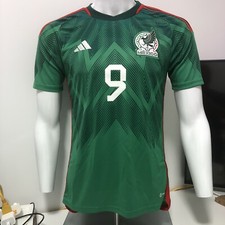 Adidas México Home Raul 9 Green Soccer Jersey Qatar 2022 Size S Men Only