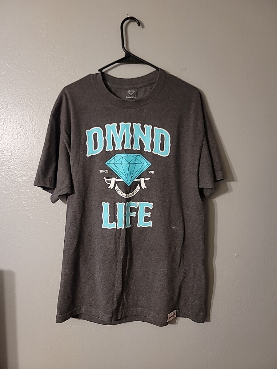Diamond Supply Co Gray Dmnd Life Get Your Shine On Graphic T Diamond Supply Co Gray Dmnd Life Get Your Shine On Graphic T