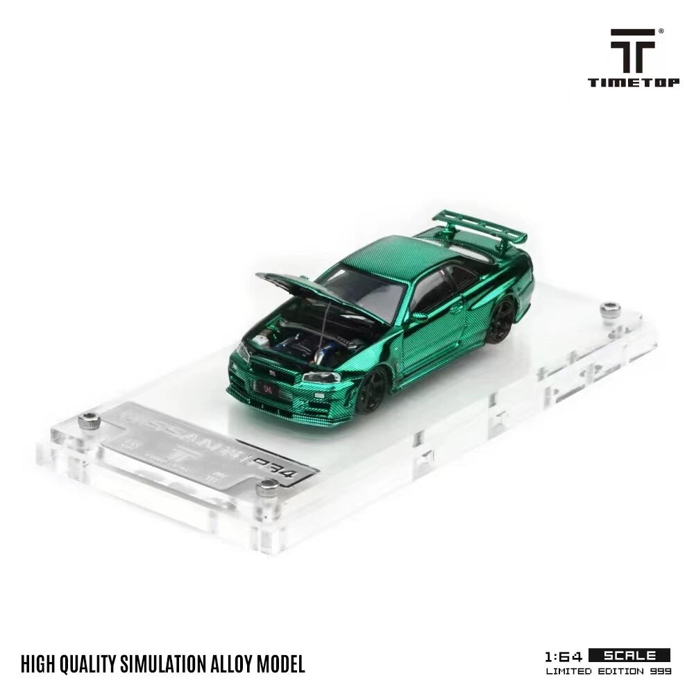 Timmyページ Timetop 1:64 Green Carbon Skyline GTR R34 Z-Tune Model