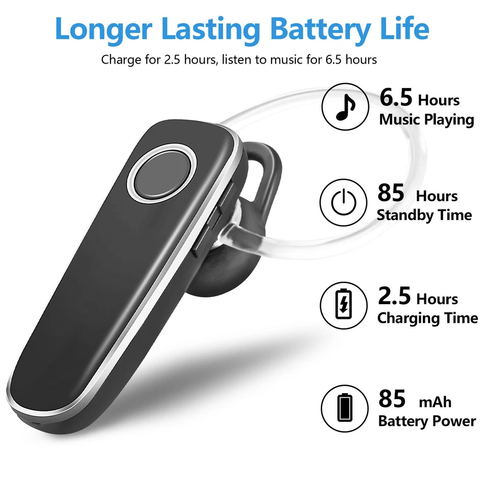 Auriculares estéreo deportivos manos libres inalámbricos Bluetooth para controlador de teléfono celular Foto 4 de 4