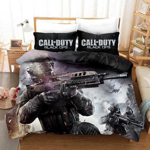 Call of Duty Bedding Set Quilt Duvet Cover Pillowcase Single Double Bedroom Gift - Bild 9 von 39