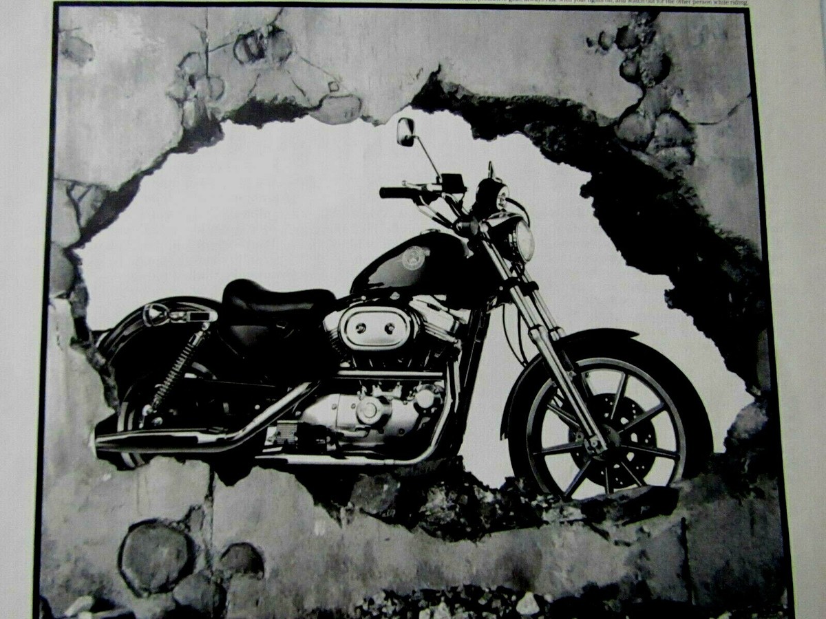 1990 Harley Davidson Sportster 883 Original Print Ad 8.5 x