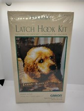 Caron WonderArt Latch Hook Rug Kit Lab PUPPY LOVE Dog Retriever Yarn Canvas 12"