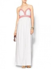 AUGUST SALT WOMEN'S EMBROIDERED MAXI PATIO DRESS NWT! M Medium