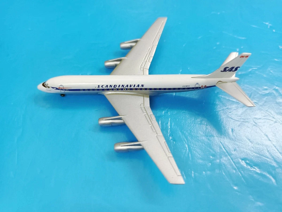 RARE Herpa Wings SAMPLE 1 500 SAS DC 8 55 LN MOH METAL AIRCRAFT MODEL
