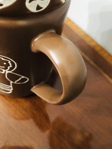 Iced Gingerbread Man Stoneware Pitcher or Crock Utensil Holder 8" - Picture 7 of 8