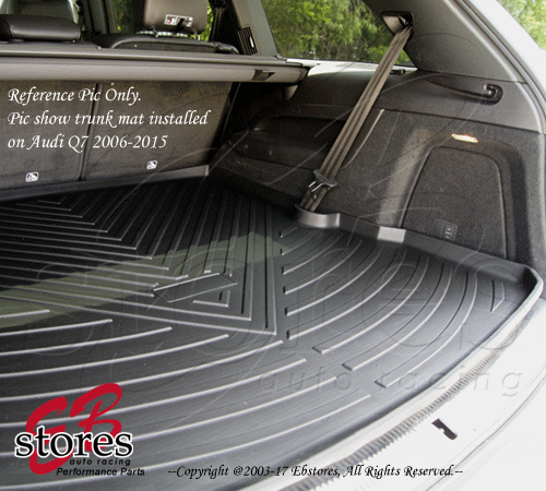 All Weather Trunk Floor Mat Custom Fit Volvo S80 2007-2016 Black Cargo Liner - Picture 4 of 4