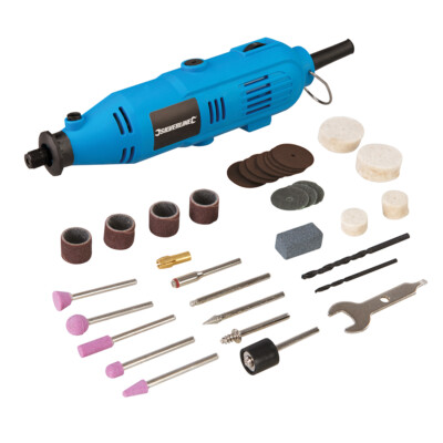 Silverline Multifunktion rotierendes Hobbywerkzeug Multiwerkzeugschleifer Polierer 135W