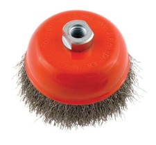 Forney 5" Diameter X 5/8" Crimped Steel Cup Brush Max 8000 rpm 11 Threaded Arbor