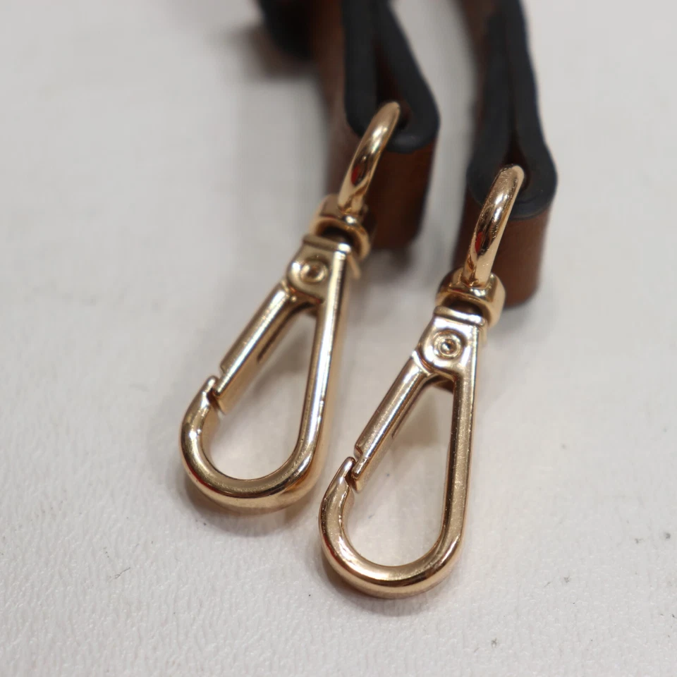 Bandolera Bolso de Mano Correa de Repuesto Marrón Imitación Cuero Hebilla Tono Oro Rosa Foto 2 de 4