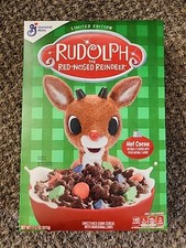 General Mills RUDOLPH The Red-Nosed Reindeer LIIMITED EDITION Cereal 11.2oz 