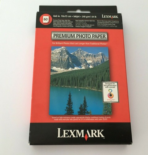LEXMARK PREMIUM PHOTO PAPER 60 Sheets 4X6 IN. 10X15cm.240 g/m 64lb - Picture 3 of 7