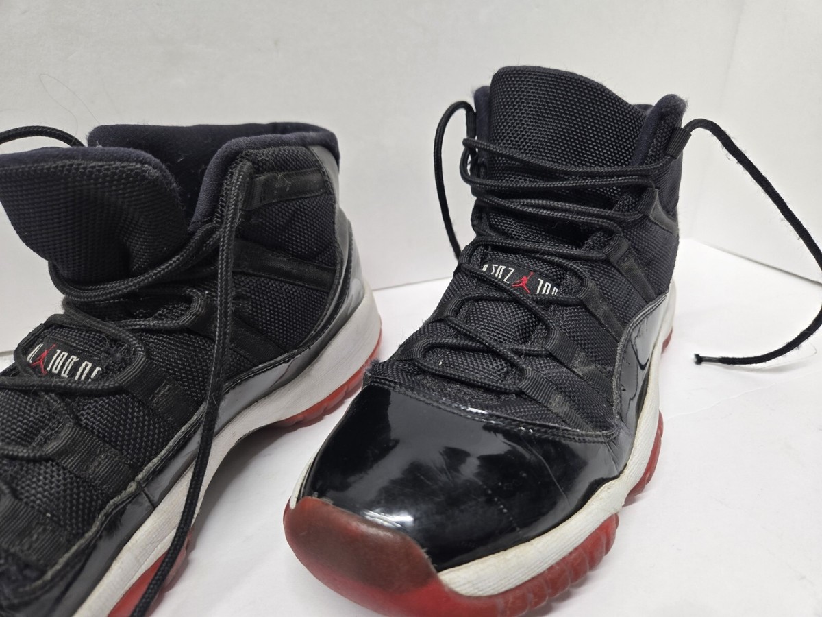 Air Jordan 11 Retro Bred 2012 Black Varsity Red White Sz-6.5 