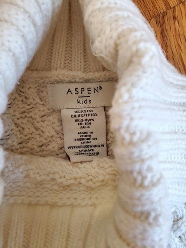 Aspen Kids Sweater Poncho XS Size 4 - Picture 4 of 6