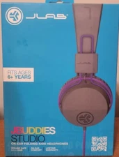 JLab JBuddies Studio On-Ear folding Kids Headphones in Purple 