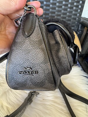 NWT Coach Ashton Bag In Signature Canvas Gunmetal Black Cy658 | eBay