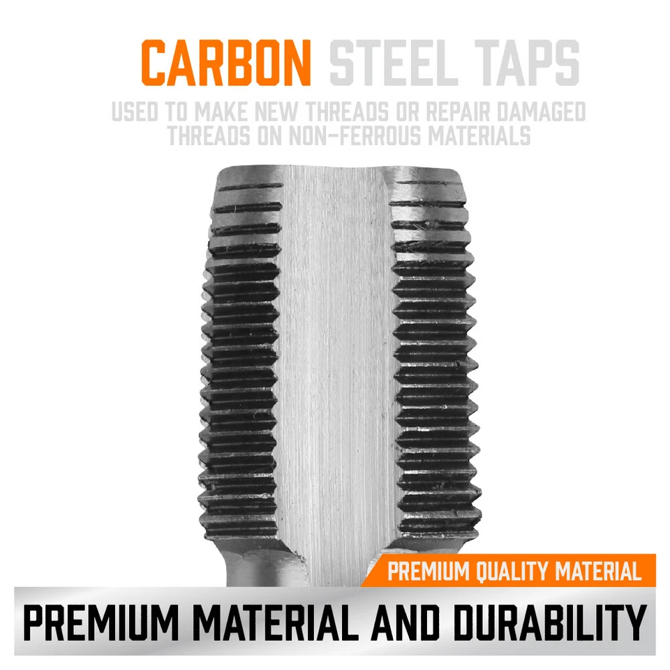 Набор из 5 конических труб NPT 1/8 дюйма 1/4 дюйма 3/8 дюйма 1/2 дюйма и 3/4 дюйма с чехлом SAE дюйм - Изображение 4 из 4